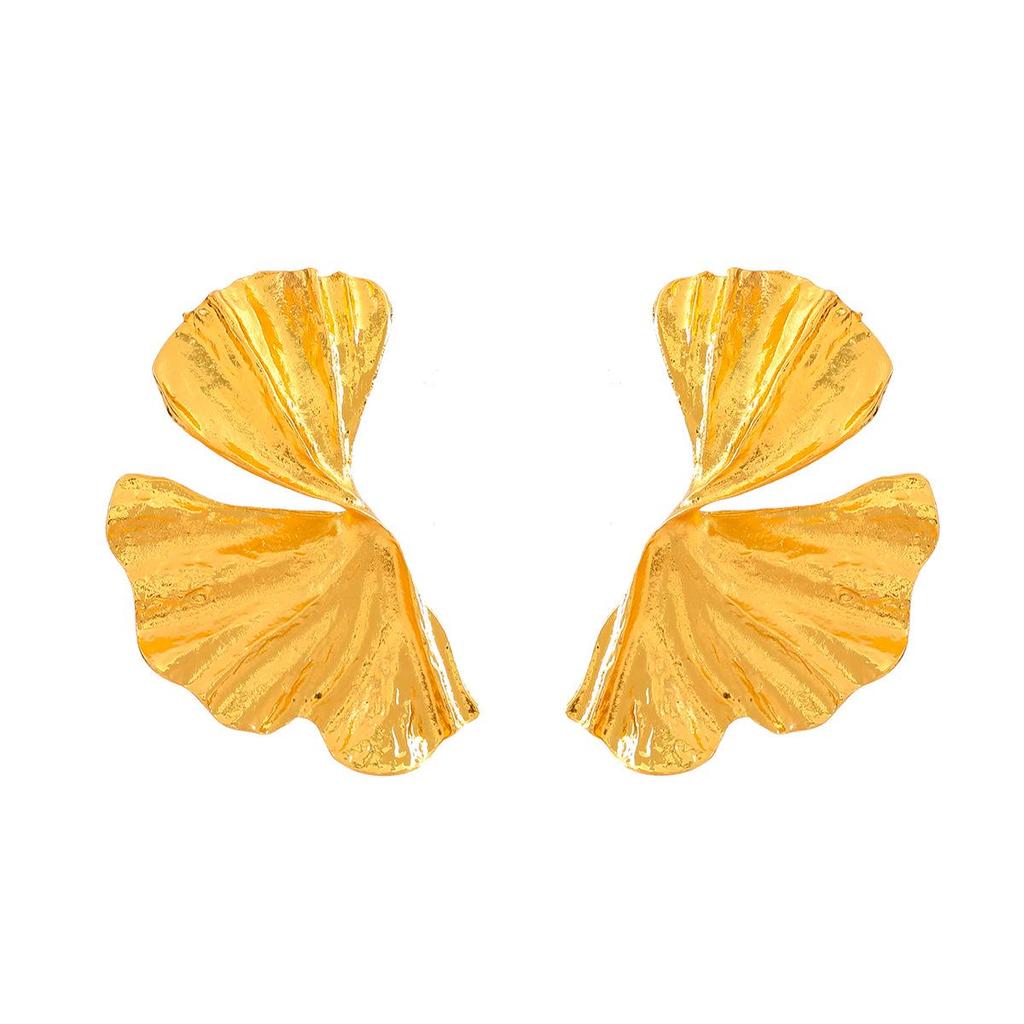 Neue Sommer-Legierungs-Blumenohrringe: Europäischer & Amerikanischer Stil - Modisches, Überzogenes Metalldesign für Frauen.