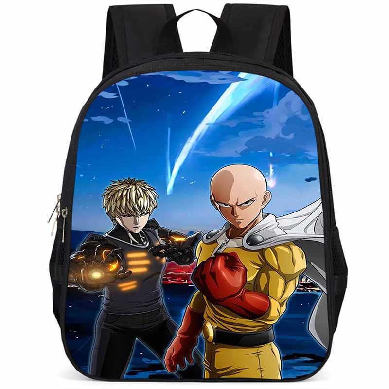 One Punch Man 15-inch Large Capacity Lightweight Oxford School Backpack For Kids