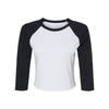Bella + Canvas Womens/Ladies Baby Micro-Rib Raglan 3/4 Sleeve T-Shirt