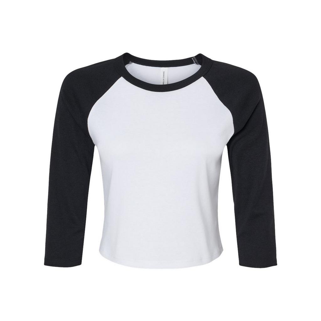 Bella + Canvas Womens/Ladies Baby Micro-Rib Raglan 3/4 Sleeve T-Shirt