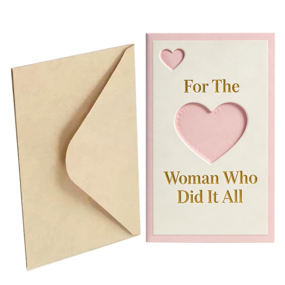 

Mothers Day Card Handwritten Portable Postcard Thank You Love Card For Mother For Women Daughter Wife Birthday New Year Home