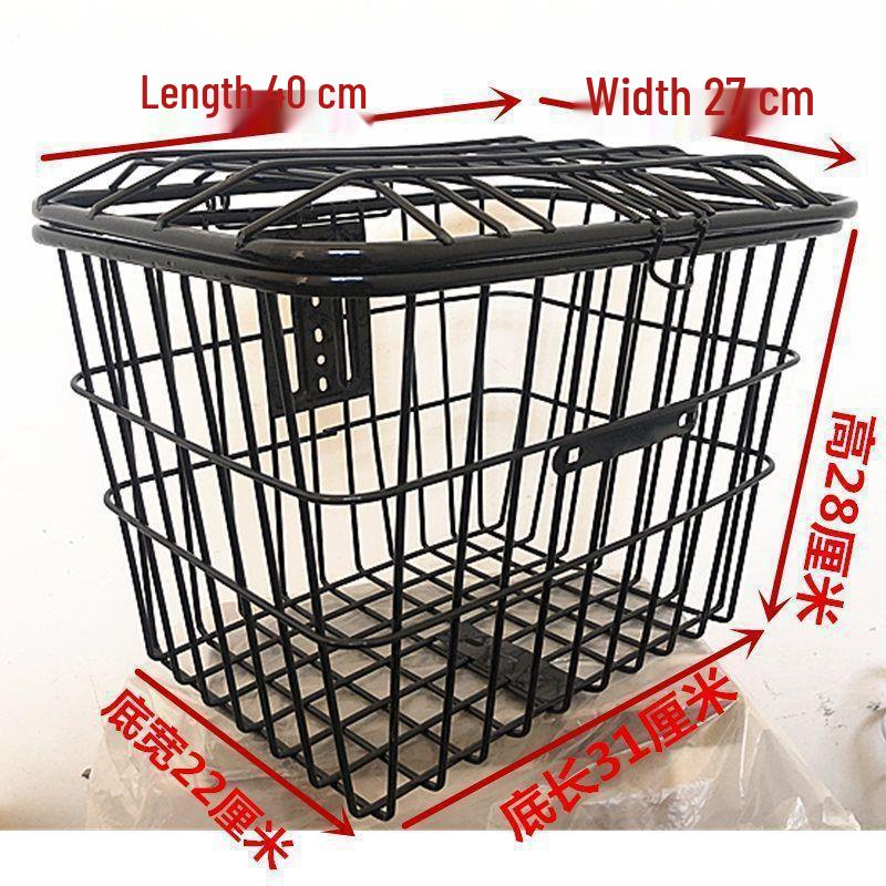 Waterproof Rear Bike Basket for Electric Bikes and Scooters - Thickened Design, Ideal for Students