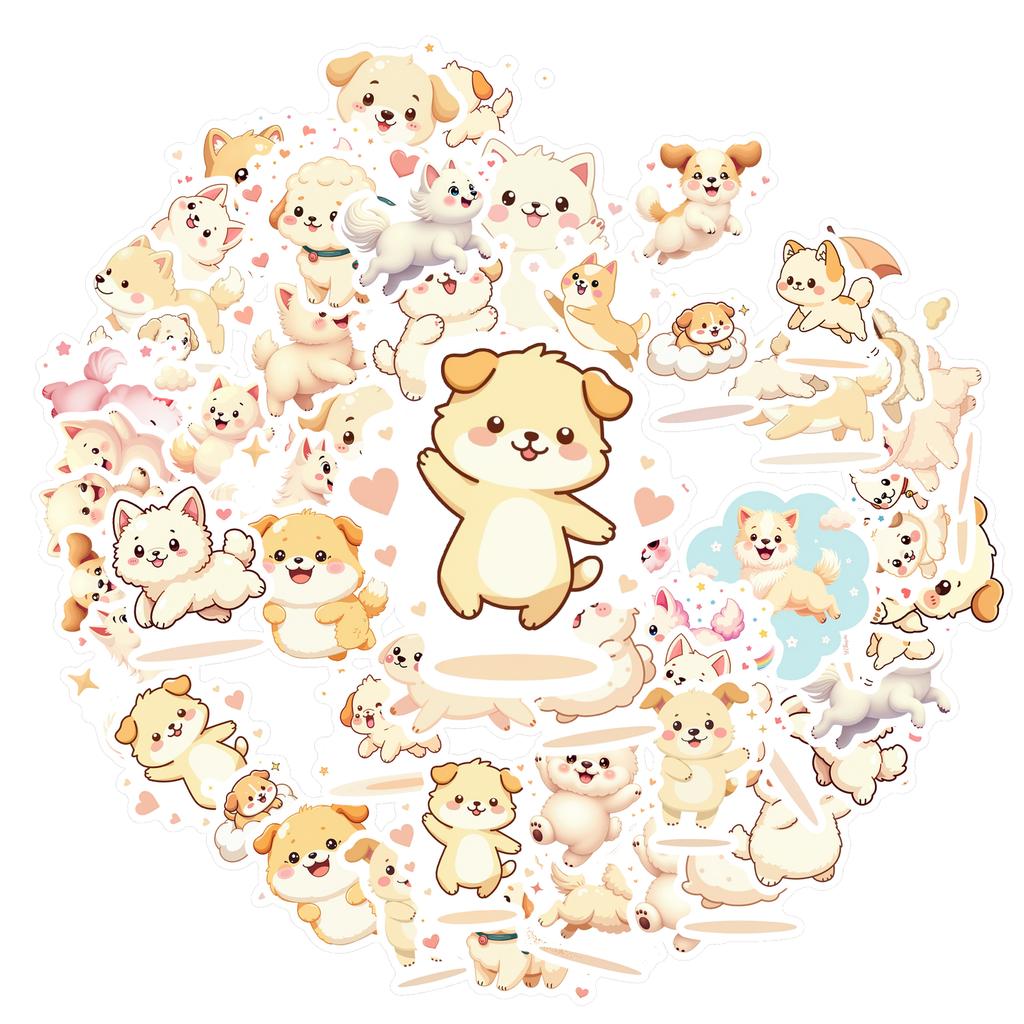 35 Stück-100 Stück Aufkleber Vinyl Tieraufkleber Dekorative Aufkleber Niedliches Vinyl für Gepäckdeko Handyhüllen Schreibwaren