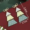 Christmas Tree Earrings, Snowflake Bow Stud Earrings, Polka Dot Personalized Earrings, Earrings, Women's Jewelry.