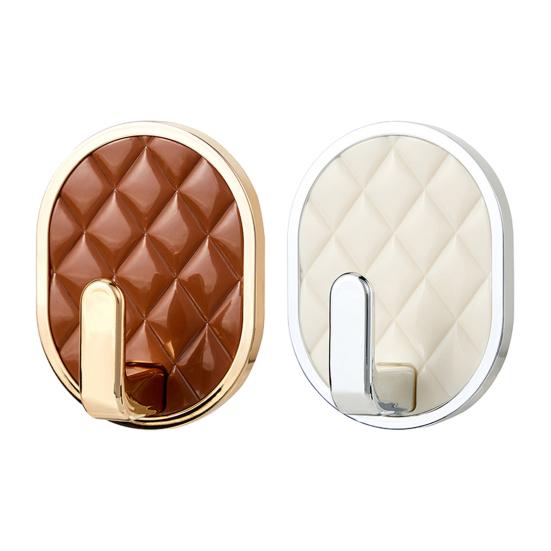 Adhesive Bathroom Hooks Waterproof Rhombus Design Hook Wall Mounted Hanger Hooks