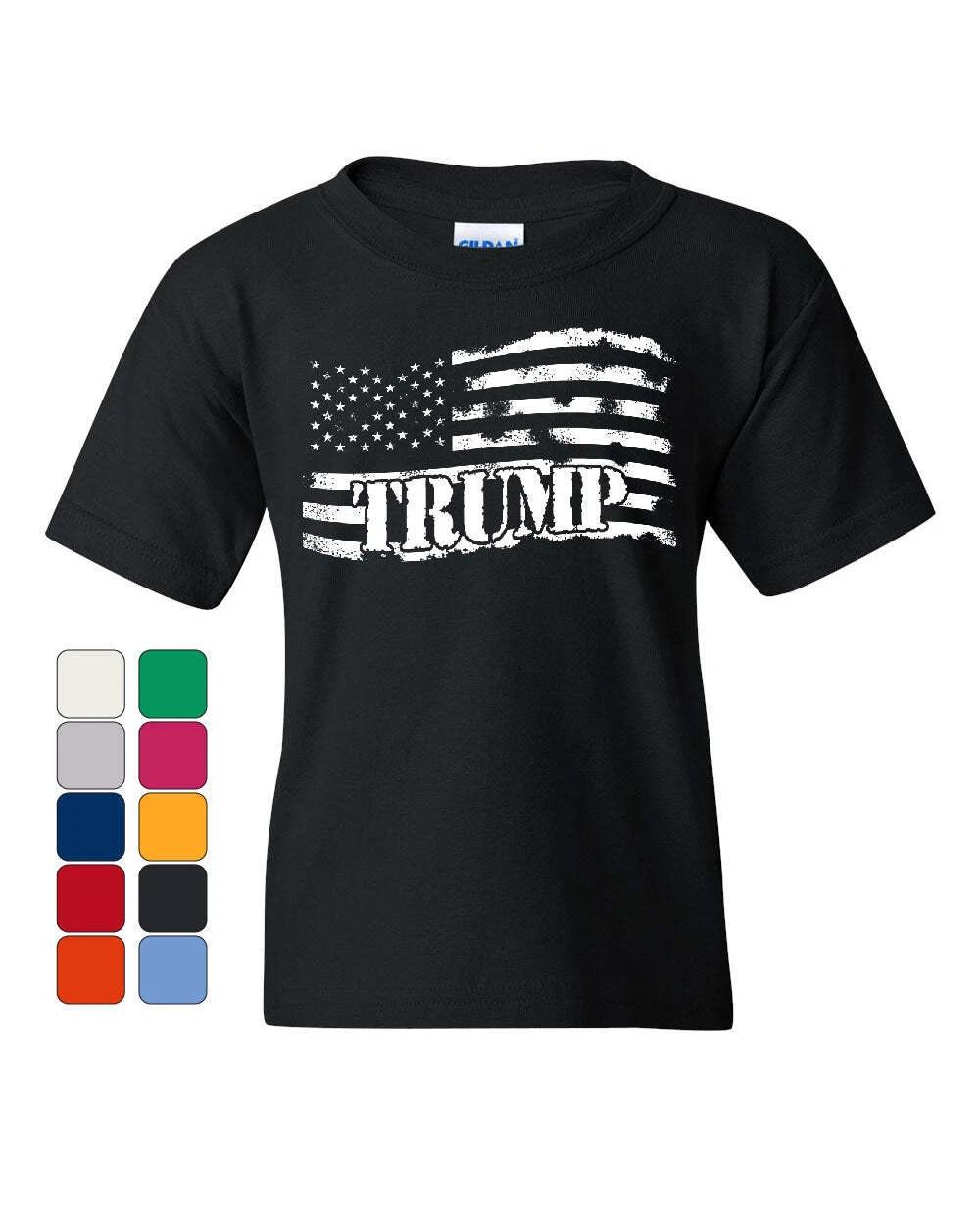 Donald Trump Flag MAGA Youth kids boys T-Shirt Make America Great Again Kids Tee 140