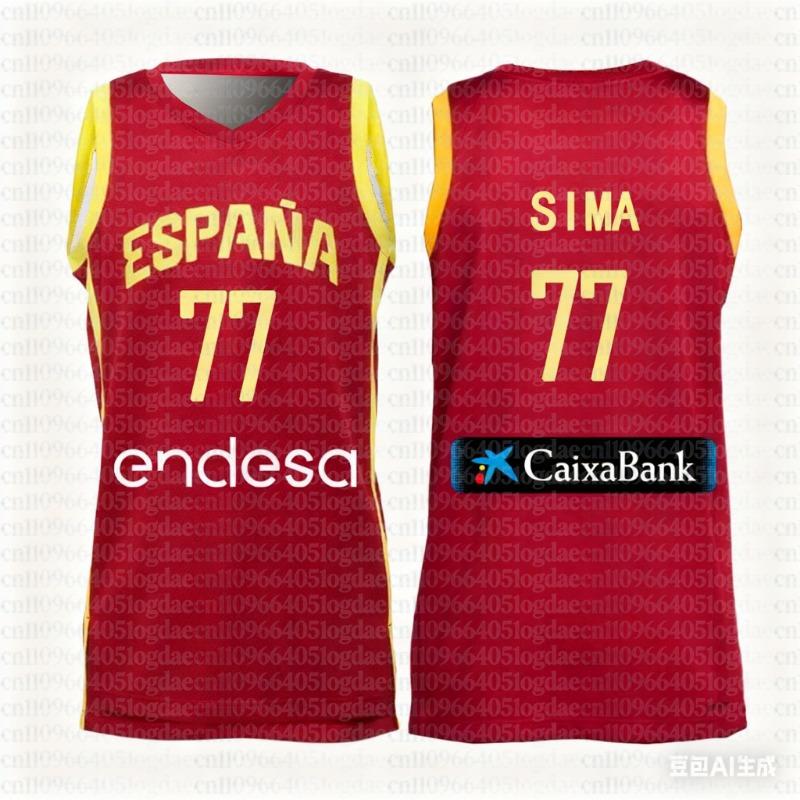 España Llegadas País Camisetas de Baloncesto Local Visitante Casual Deportiva Camiseta con Estampado 3D Americana