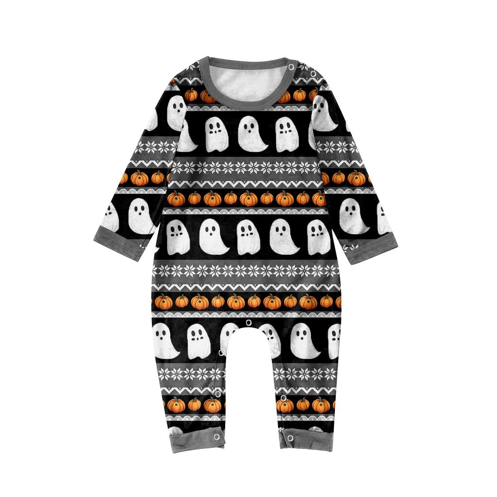 Halloween Day  Prints Family Matching Long Sleeve Tops+Pants Set Family Matching Sets