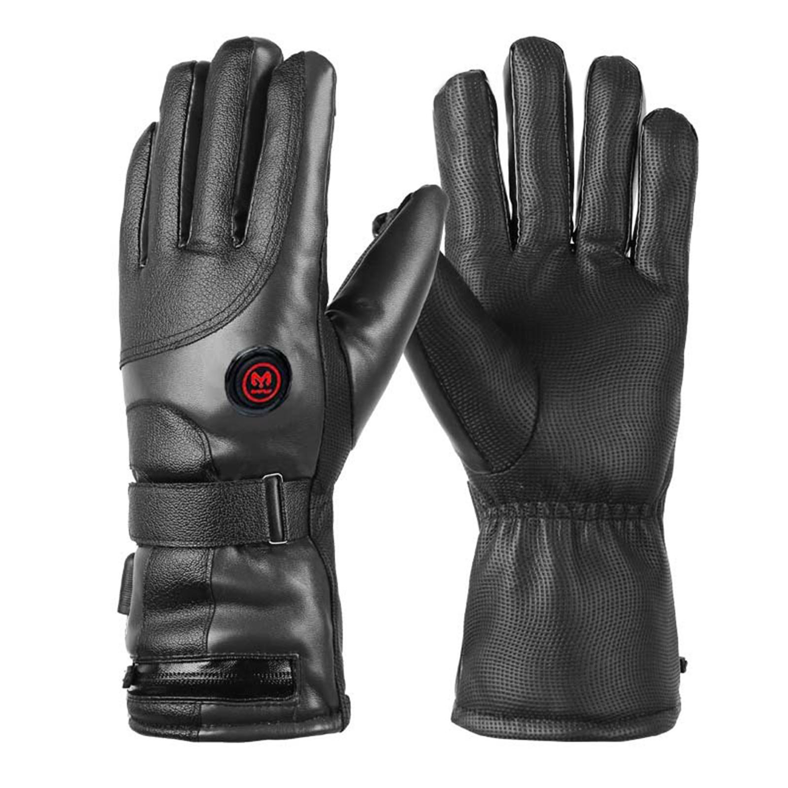 

USB Touch Screen Gloves Heating Thermal Gloves Winter Ski Gloves Anti-Slip Electric Hand Warmer for Cycling Driving Hiking 1 Pairs чёрный