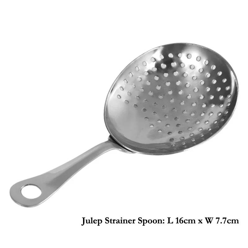 

Cocktail Strainer Stainless Steel Bar Tools Bartender Julep Strainer Shaker Spoon for Cocktail Drinks Home Bar Accessories