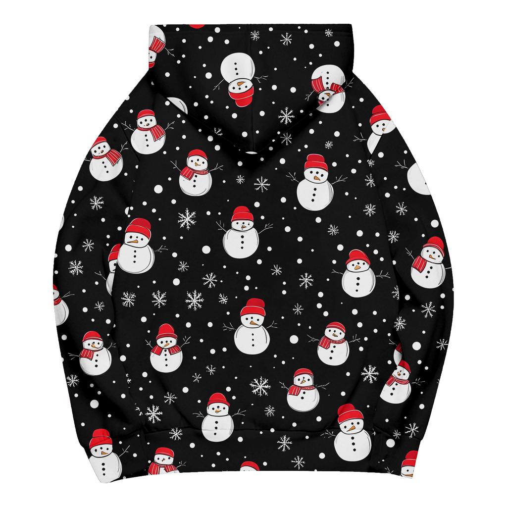 Women's Fashion Casual Hooded Loose Printed Long Sleeve Sweatshirt