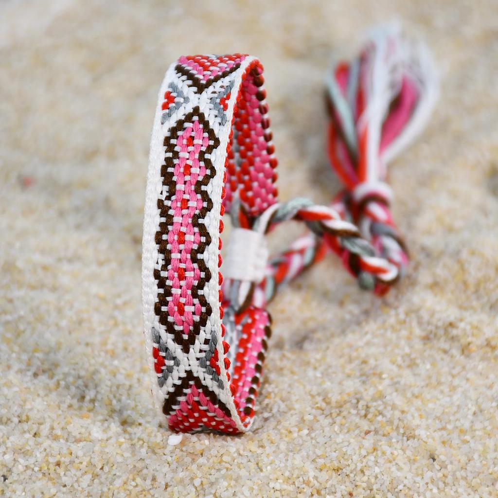 Nepalese Ethnic Woven Tassel Friendship Bracelet - Bohemian Style for Women