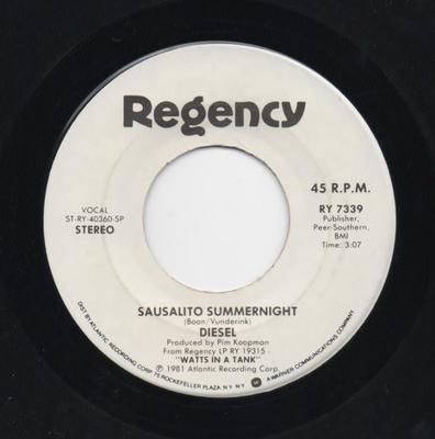 7inch Record DIESEL - Sausalito Summernight RY7339 Regency 1981 US Rock Used