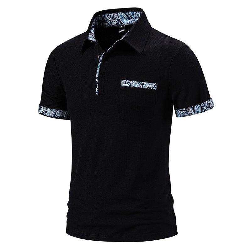 Lässiges Poloshirt für Herren, kurzärmelig, für Business, Arbeit, leicht, atmungsaktiv, Golf-Shirts, normale Passform, T-Shirts mit Kragen für Männer, Sommer-T-Shirts