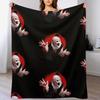 Art the Clown the Creepy Waving for You Throw Blanket Multi Use Warm Blanket for Living Room Bedroom