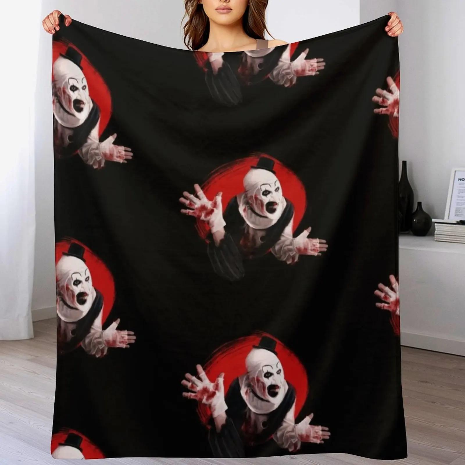 

Art the Clown the creepy waving for you Throw Blanket Multi Use Warm Blanket for Living Room Bedroom 102x76cm(40x30in)