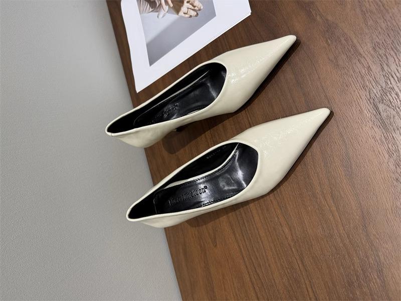 2026 Women Shoes Pointed Toe Pumps Patent Leather Dress High Heels Boat Shoes Shadow Wedding Shoes for Wedding Zapatos De Mujer