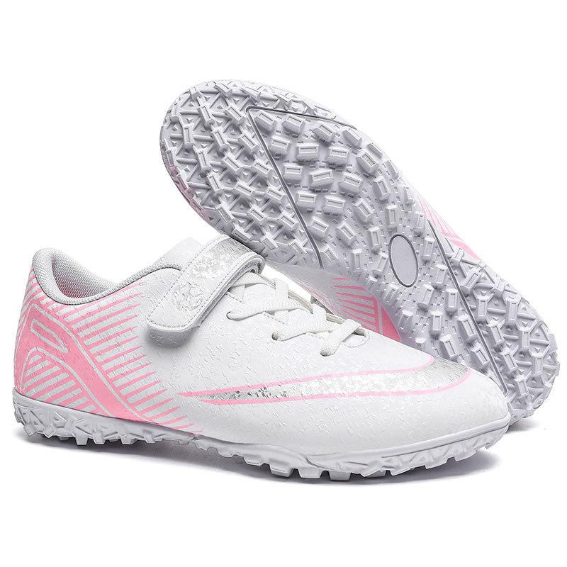 Children's Football Shoes Broken Nails Boys and Girls Anti-skid Training Shoes Velcro Short Nails Artificial Grass Nails