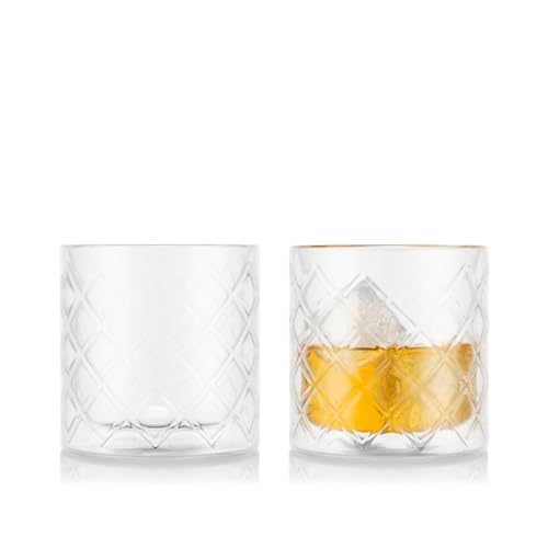 

BODUM DERBY Double-Walled Glass Tumbler, 300ml, Set of 2. Features: Insulated construction, heat-resistant glass, microwave, oven, dishwasher, and fre