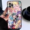 Mädchen S-Sailors Anime S-Sailormoons Mond Handyhülle Für IPhone 17 Air 16 15 14 Plus 13 12 Mini 11 Pro Max Schwarze Hülle