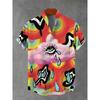 2026 animal pattern men's shirt summer casual short sleeved top Hawaiian shirt men's oversized lapel button men's shirt