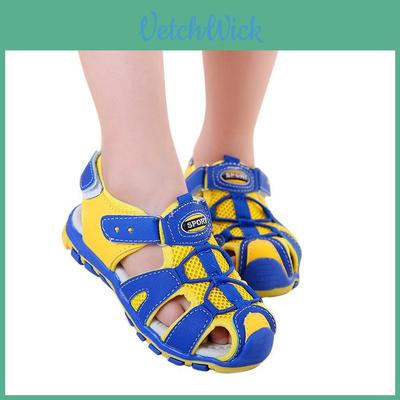 Comfortable Unisex Toddler Kids Summer Sandals With Breathable Closed Toe Design