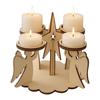 1/2/3Pcs Christmas Wooden Angel Candle Holder 4-Arm Candlestick Tealight Candle Stand Home Office Living Room Dining Table Centerpiece Decoration