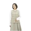 Compact Breath Thermo Down Winter Mocha Size L Vest, Heat-Generating Material, Warmth, Women's, Beige,