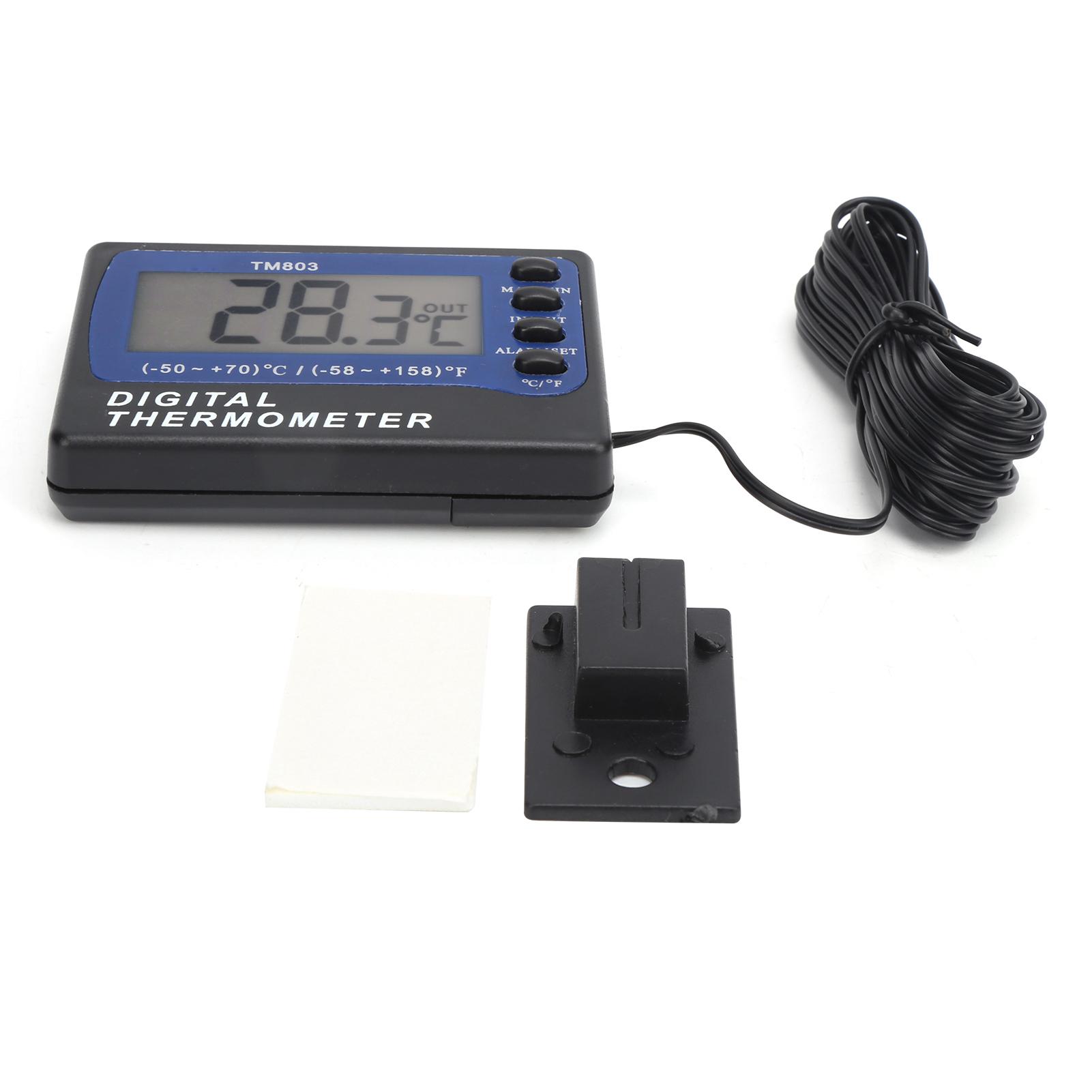 TM803 Thermometer Digital Temperature Meter with Alarm Function for Aquarium Refrigerator ABS