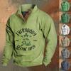 St. Patrick's Men's Stand Up Collar Pocket Sweatshirt Outdoor Casual Hoodie With Buckle
