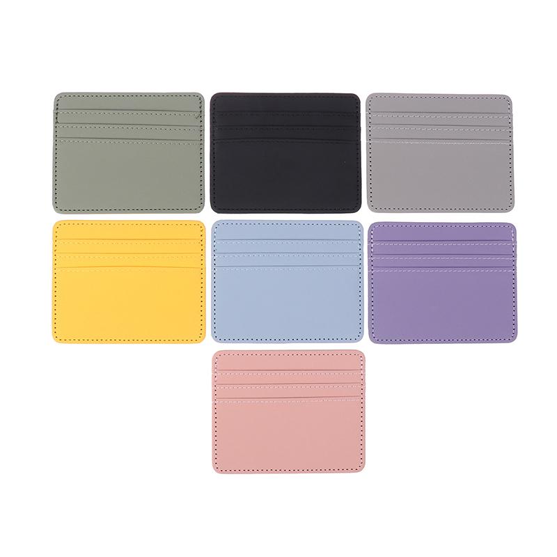 Mini Ultra-Thin Leather Wallet 4 Slots Cardholder Slim Bank Credit Card Holder Men'S Business Small Id Case For Women Purse