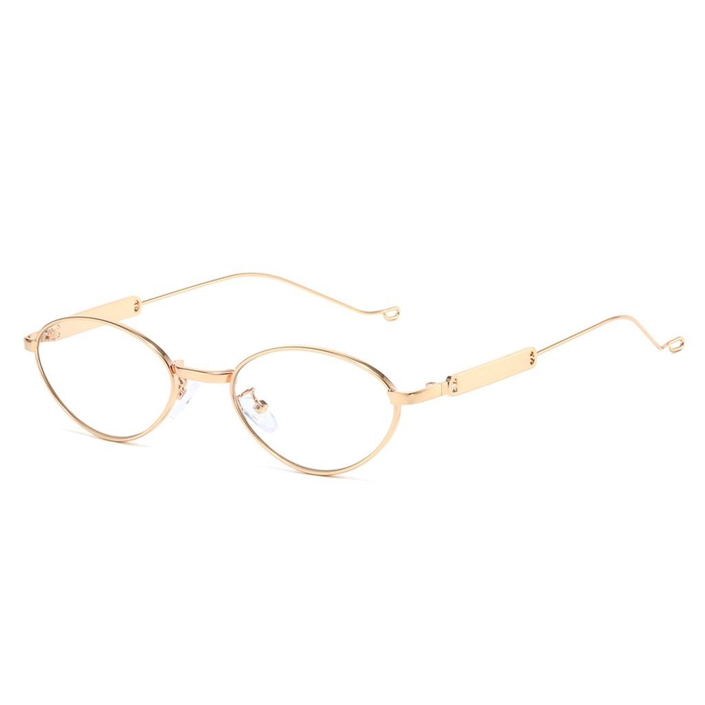Oval Retro Sunglasses Lightweight Small Frame Metal Sun glasses Metal Frame Eyeglasses Water-Resistant Fashion Outfit Cycling