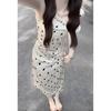 Summer White Polka Dot Dress French Temperament Hip-wrapped Long Dress Is Popular In Spring To Wear Casual New Women's Clothing