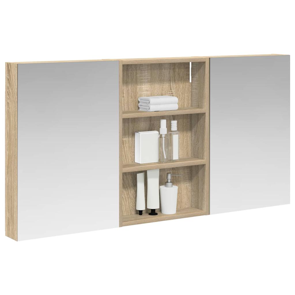 Bathroom Cabinet Set 3 Pcs 120 X 10.5 X 60.5 Cm Particleboard