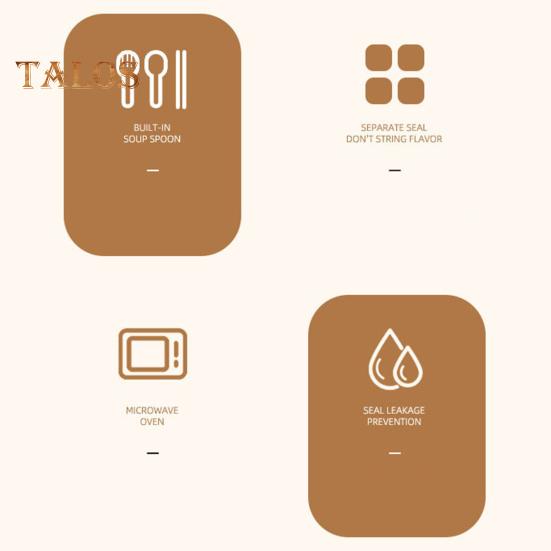 1300ML Lunch Box with Fork Spoon 4 Compartments Bento Box Leak-Proof BPA-Free Reusable Food Storage Container for Children Students Office