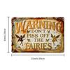 Vintage Iron Sign Fairy Warning Don't Piss Off The Fairies Wall Decor Weatherproof