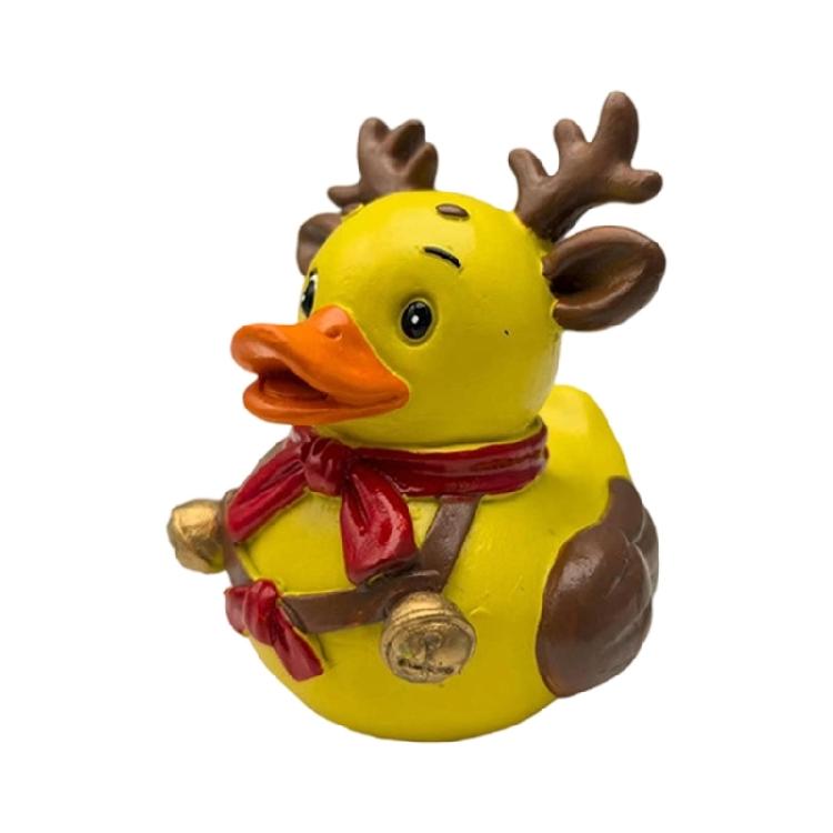 Christmas Duck Statues Animal Figurines Sculptures Desktop Ornament for Bookshelf Home Decors Collectible Figurines