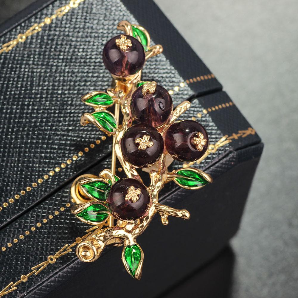 Elegancka niebieska korsaż do garnituru: Bauhinia Perła Broszka Pin zapobiegający ekspozycji dla kobiet