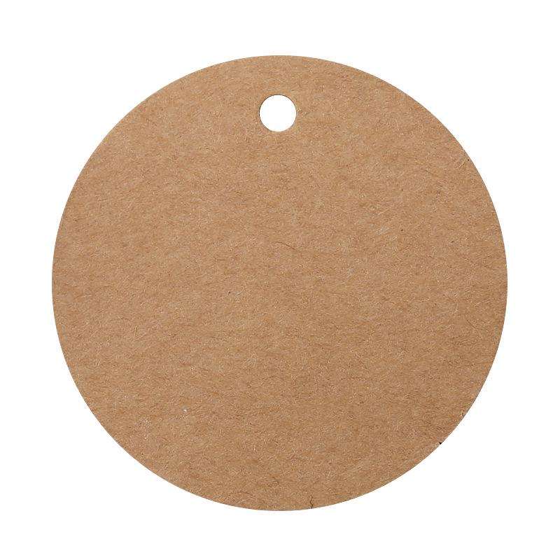 Kraft Paper Round Hang Tag: Retro Gift Decoration Label & Message Card