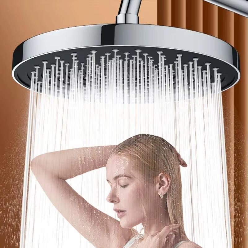 25cm Top Spray Large Water Volume Booster Shower Head Pressurized Single Head Home Bathroom Shower Head