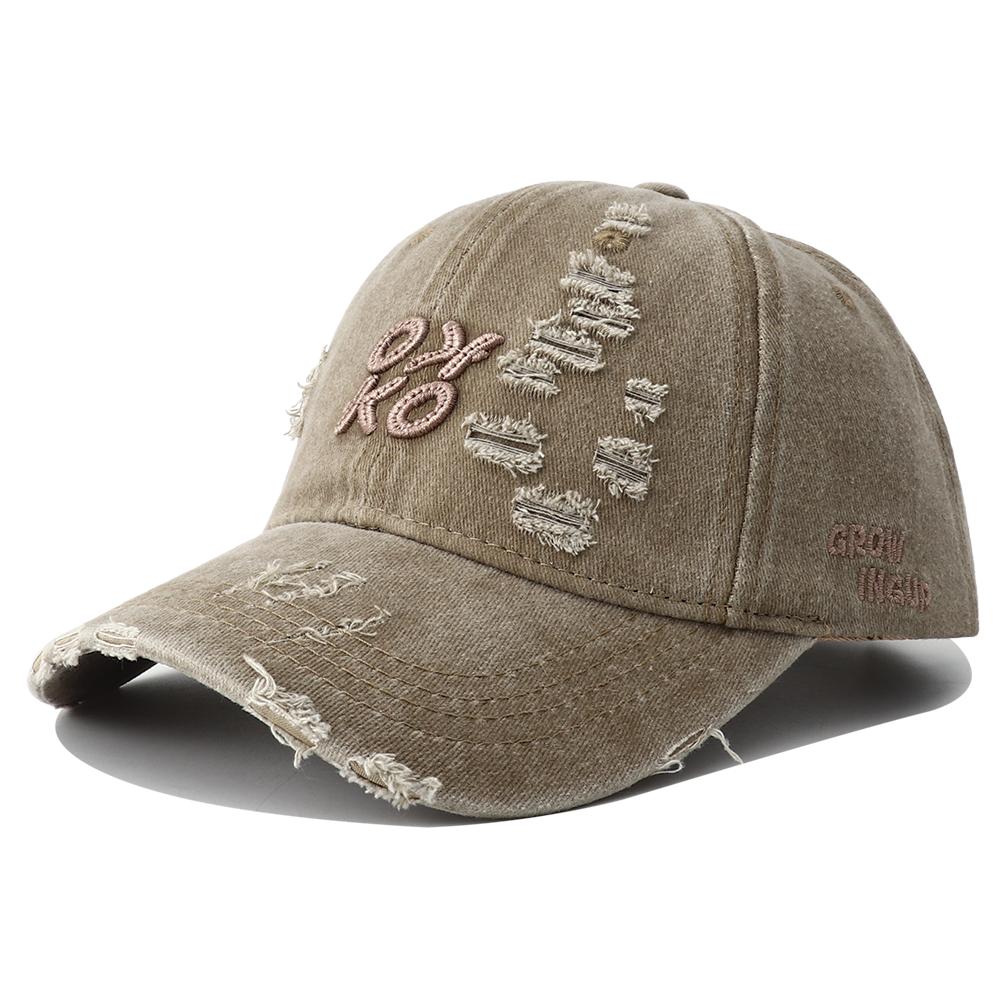 Neue Retro Gewaschene Baumwolle Baseballkappe Unisex Buchstaben Stickerei Kappen Verstellbar Lässig Outdoor Streetwear Sport Väter Kappen