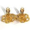 CHANEL vintage Faux Pearl Flower Accessories Earrings Metal Gold
