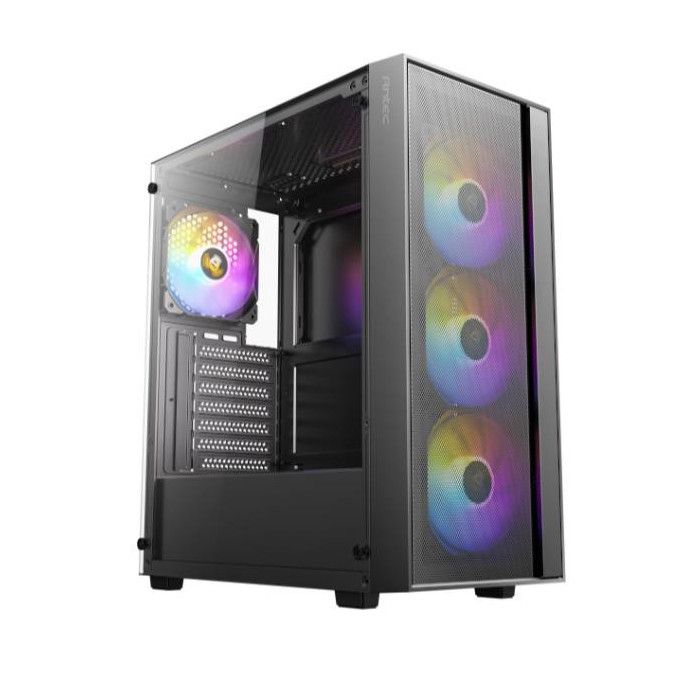 Antec AX65 Skříň Mid-Tower ATX se 4 ARGB ventilátory, Tvrzené sklo