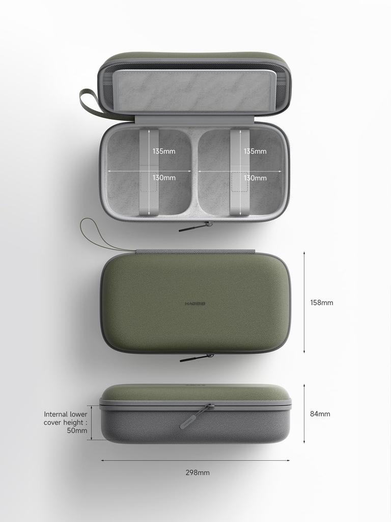 Hagibis Elektronik-Organizer Reisekoffer für Mac Mini Pro Tragbarer wasserdichter Koffer für Dockingstation, Netzteil, SD-, USB-Speichersticks M4/M4 2024, Kabel,