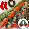 Ties For Garland 8 Piece Greenery Hooks Flexible With Bells Garland Hanger For Stairs For Christmas Tree Lights Bows Stairs