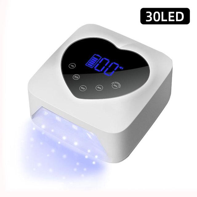 72W UV LED Nail Lamp Rechargeable Fast Drying Sparkly Nail Dryer Manicure Lamp Wireless for Curing All Gel Nail Polish