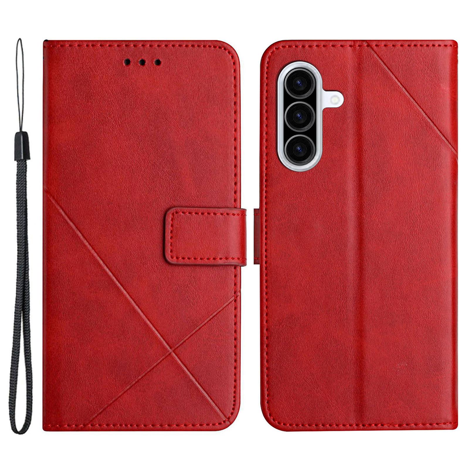 

For Samsung Galaxy A36 5G Case Line Pattern Wallet Leather Phone Cover E