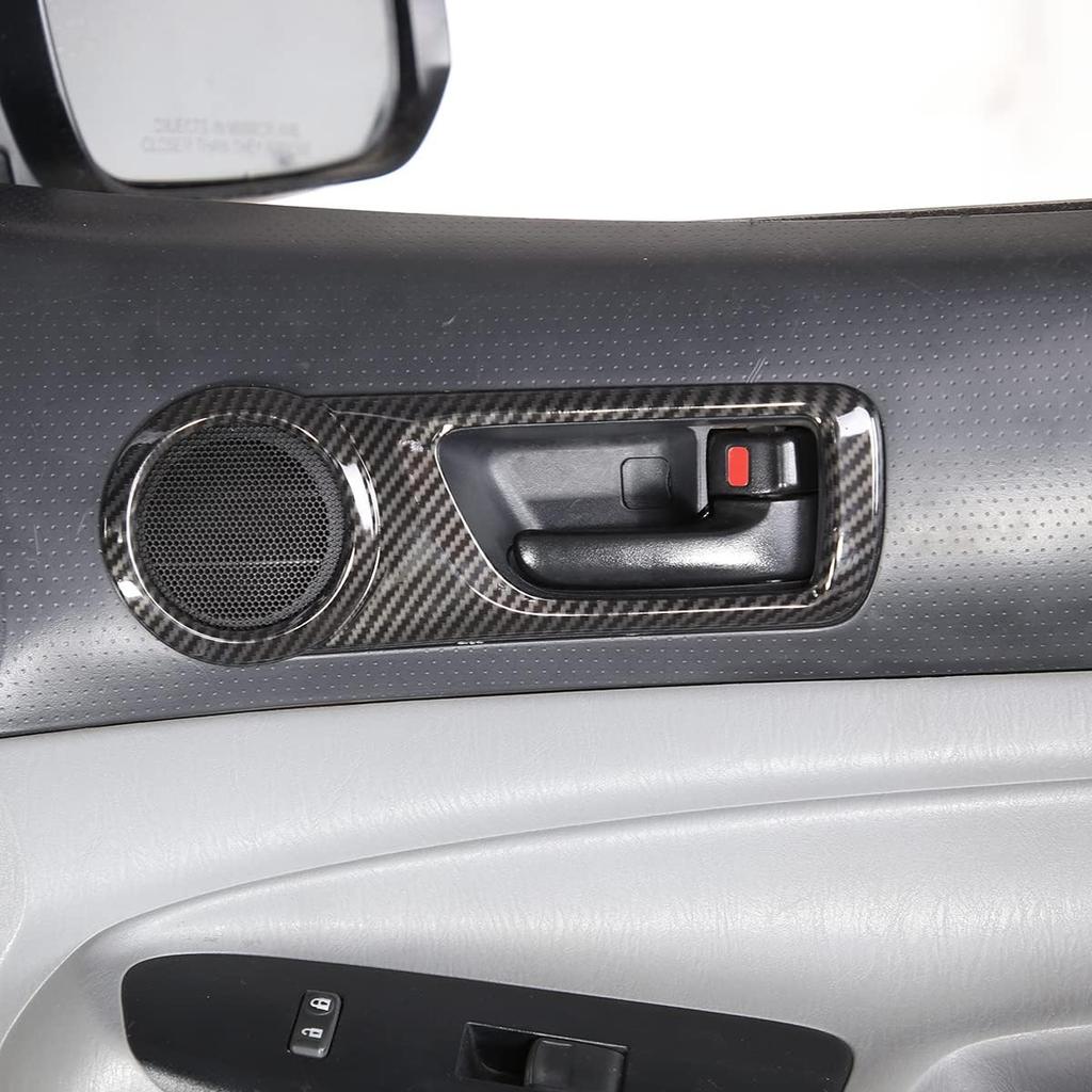 ABS Inner Car Look Interior Door Handle Panel Cover Trim for Toyota Tacoma 2011 2012 2013 2014 2015 (Carbon Fiber)