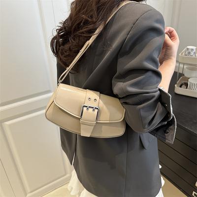 New 2025 Women's Belt Solid Color Casual Large Capacity Summer Casual Fashion Crossbody Portable Shoulder Armpit Bag