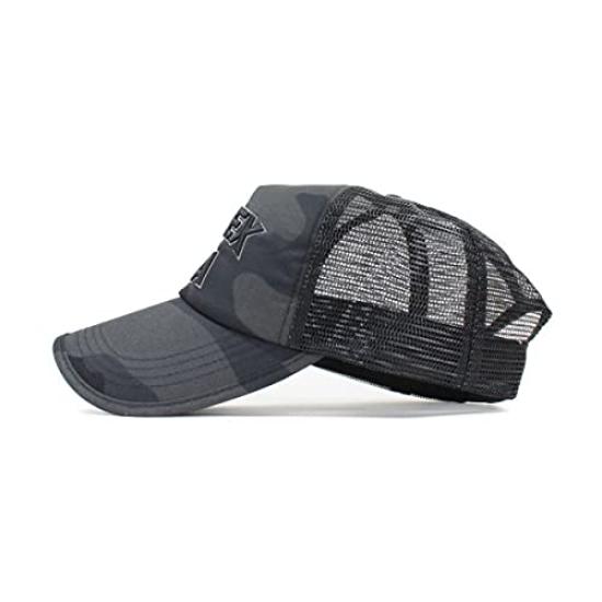 AVIREX Mesh NUMBERING Plus Large Camo Men's Cap, USA, Size, (Black (USA), Medium)